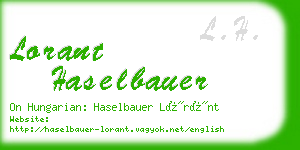 lorant haselbauer business card